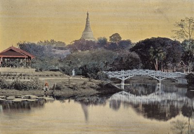 Rangoon, Public Garden by European Photographer